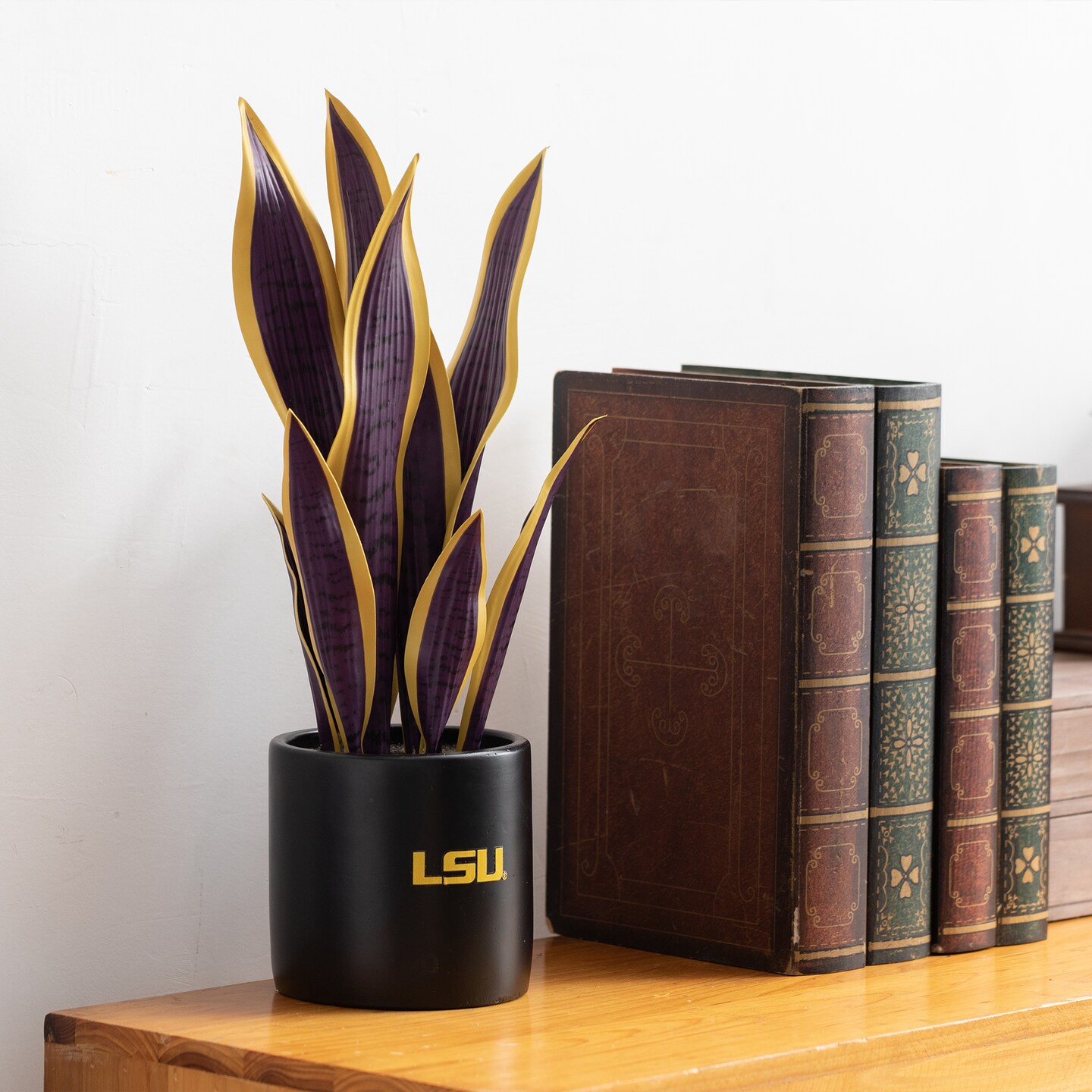 LSU Snake Plant, LSU Faux Snake Plant, LSU Gifts for Men, LSU Gifts for Women, LSU Gifts, Louisiana University Decorations, Office Accessories for Men, Desk Sets and Accessories for Women