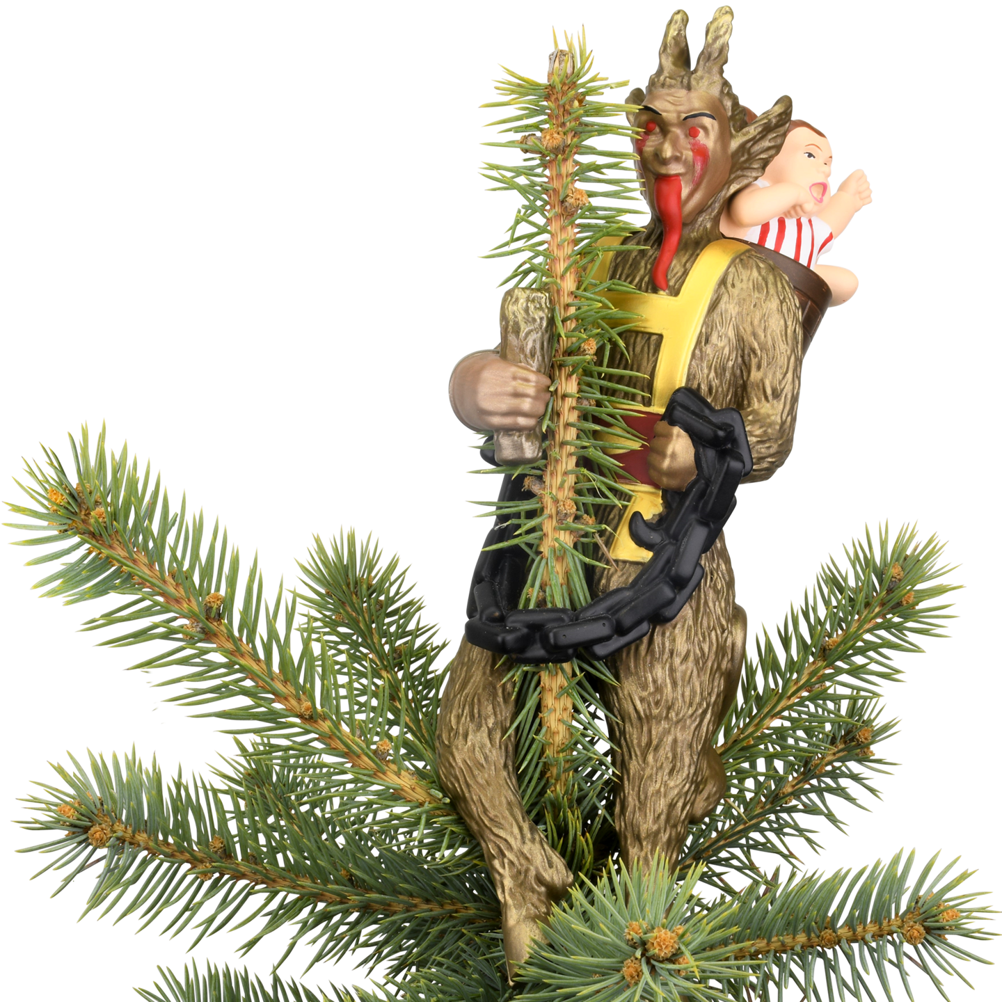 Creepy Krampus Tree Topper for Christmas or Halloween Trees - Large 10"