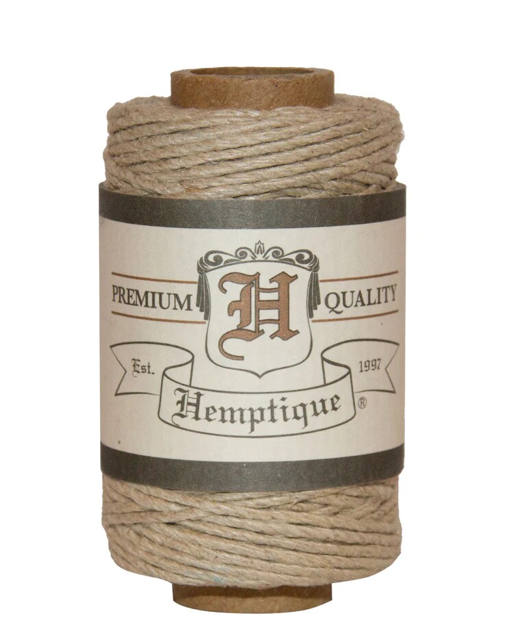 Hemptique 30 Meter Hemp Cord Mini Spools Jewelry Bracelet Making Crafting Scrapbooking Bookbinding Mixed Media Crocheting Macrame Gift Wrapping