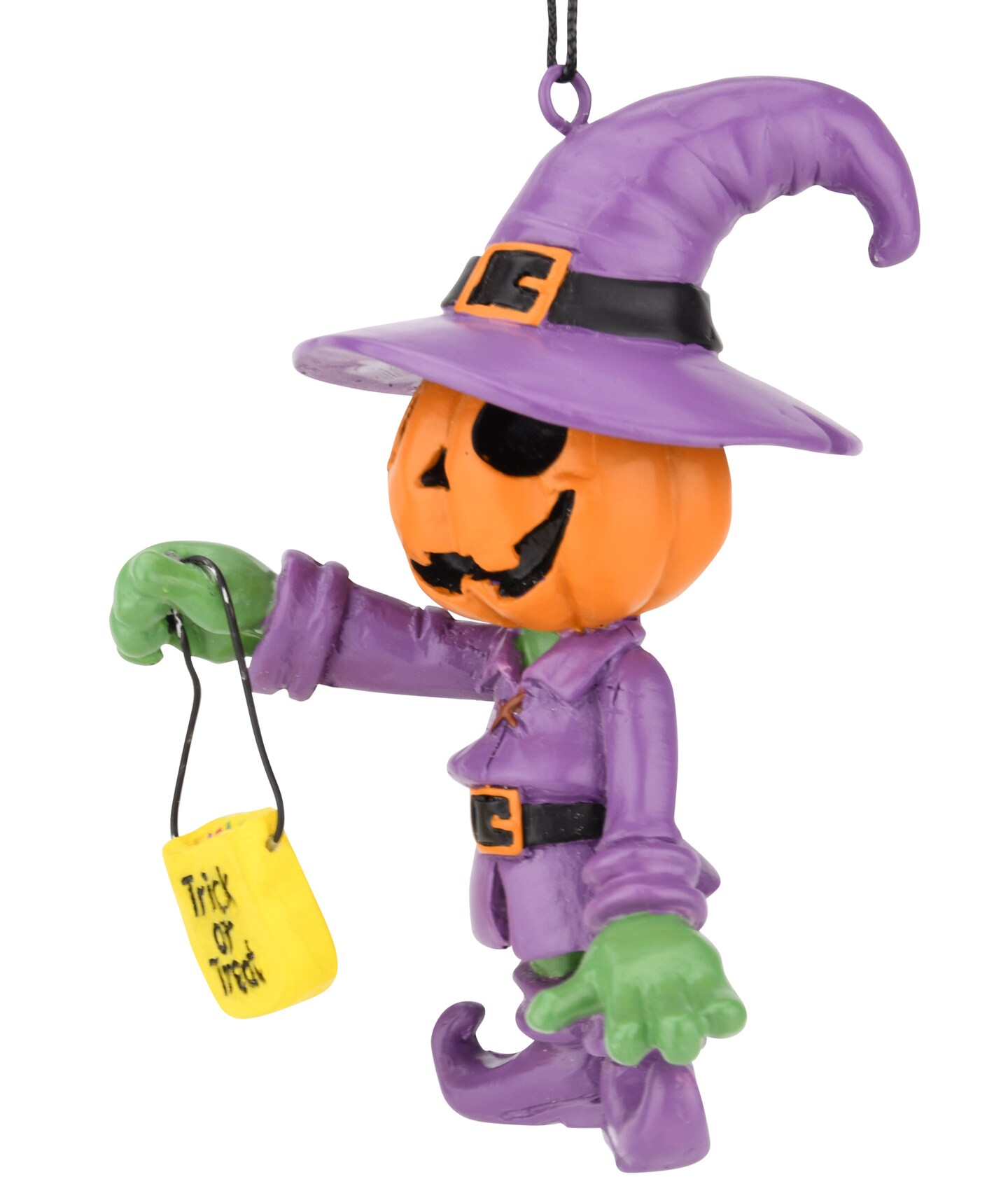 Trick or Treating Pumpkin Man Halloween Ornaments