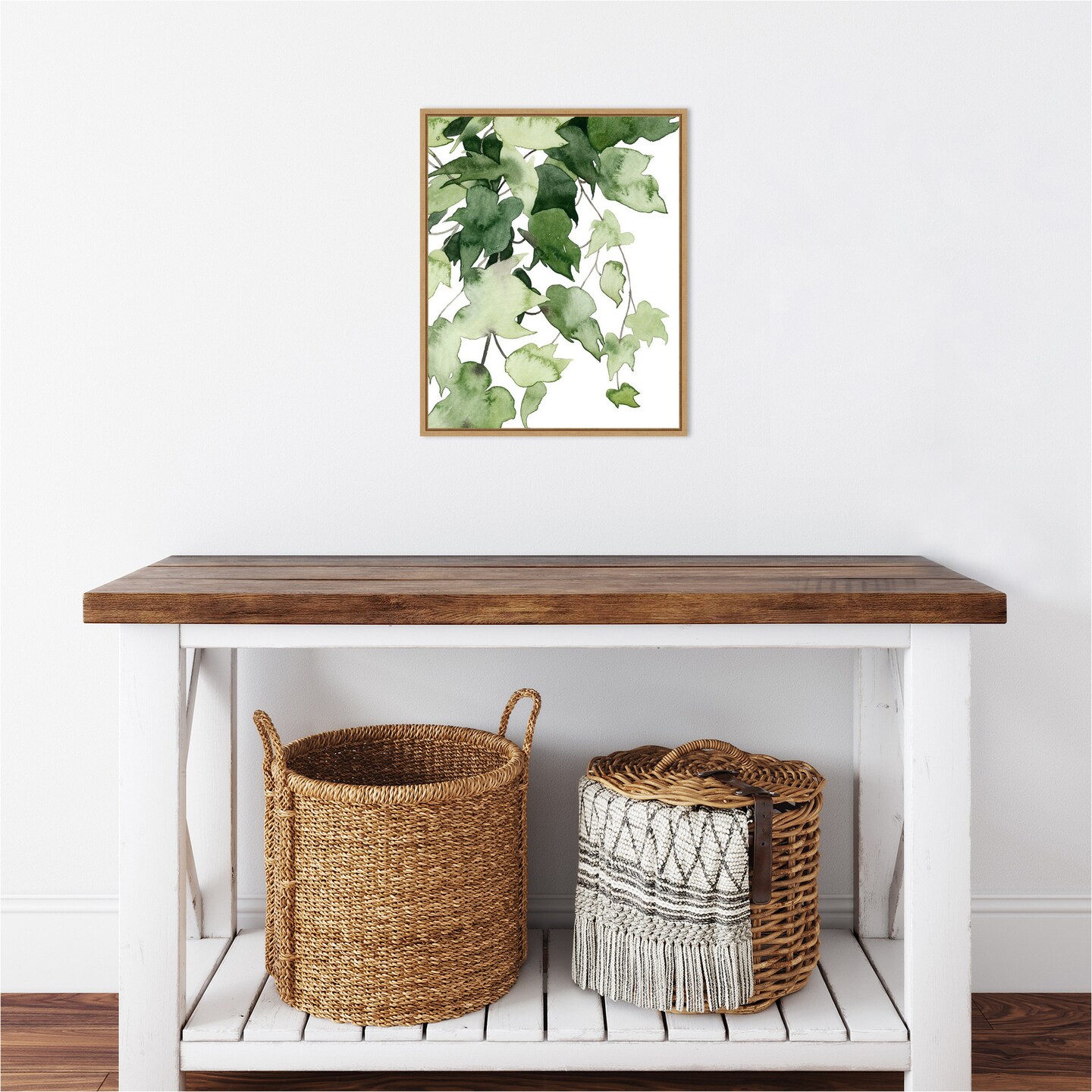 Emerald Vines I by Grace Popp Canvas Wall Art Print Framed