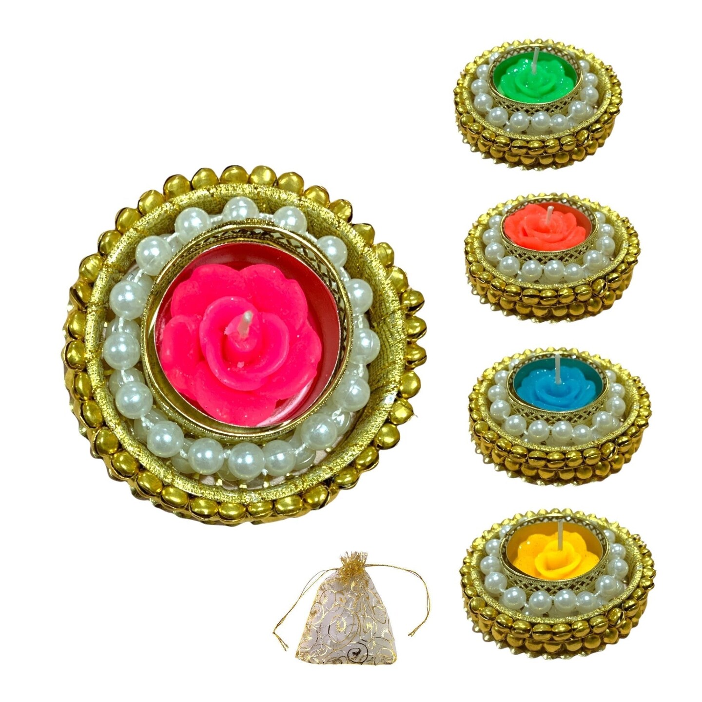 Bell Tealight Candle Holders, Diwali Decorations, Boho Decor, Tea