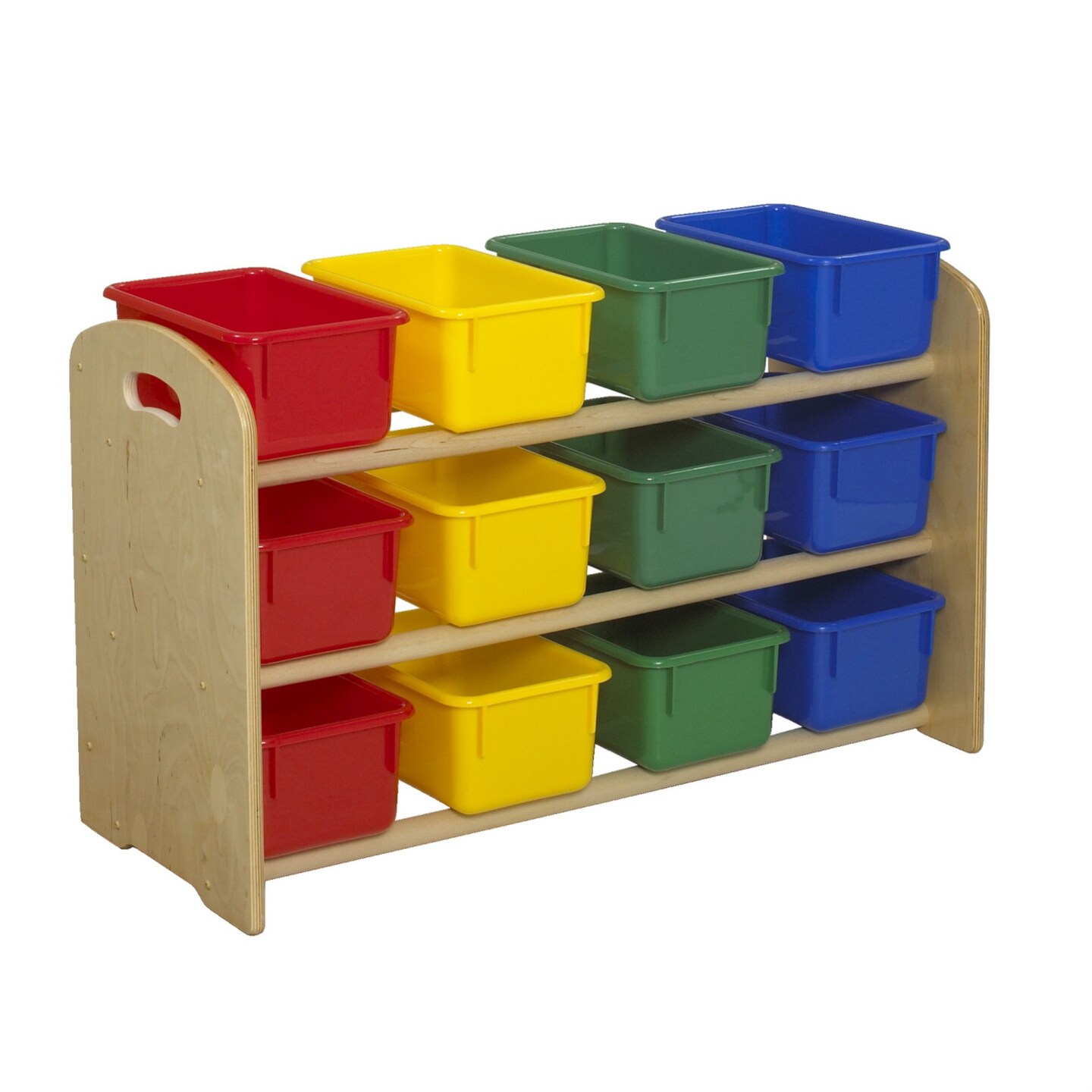 Childcraft ABC Furnishings Dowel Rack With 12 Assorted Color Trays, 35 ...