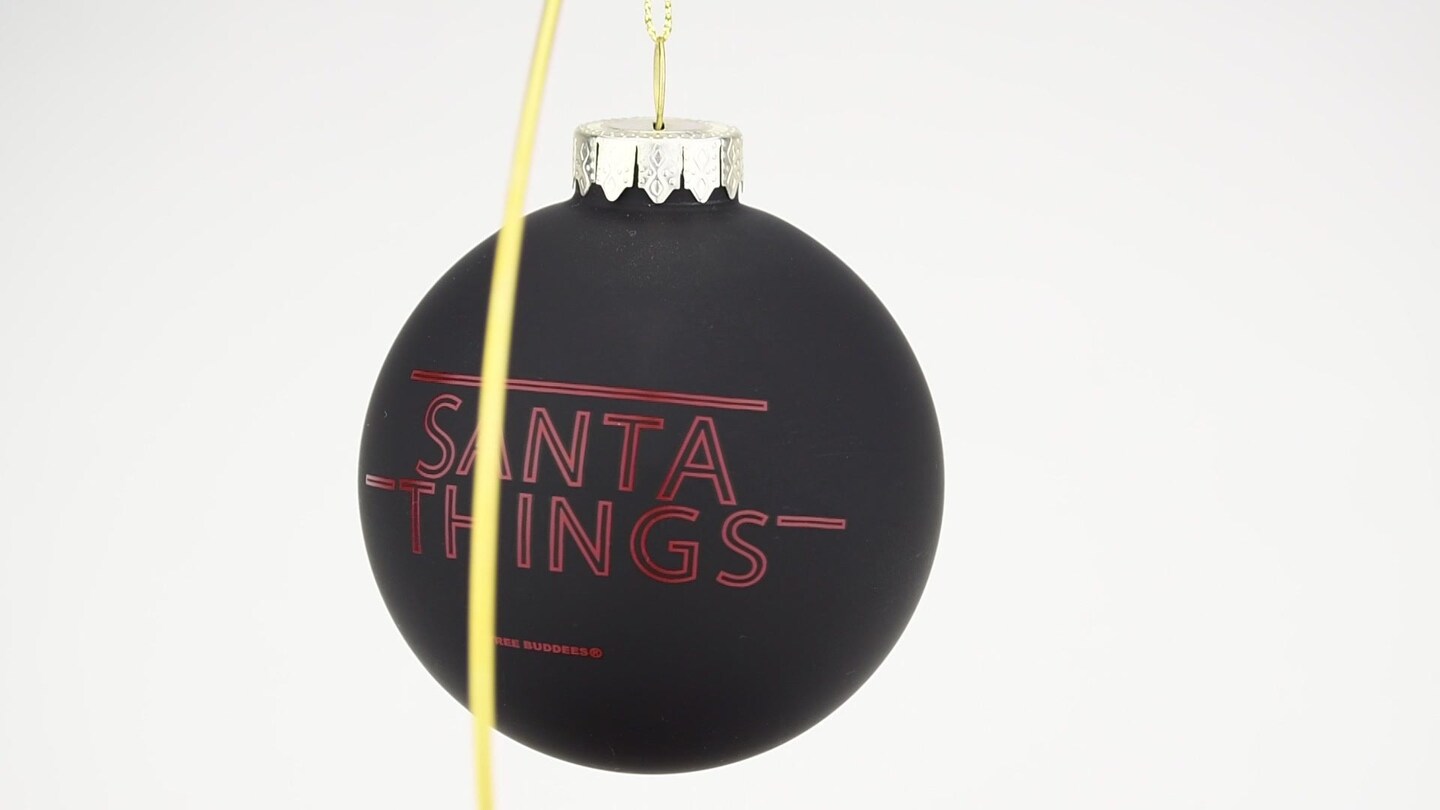 Santa Things Glass Christmas ornament