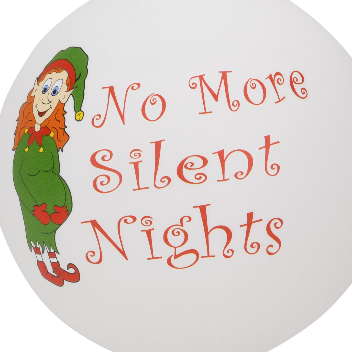Tree Buddees No More Silent Nights Fun Pregnancy Glass Christmas Ornaments