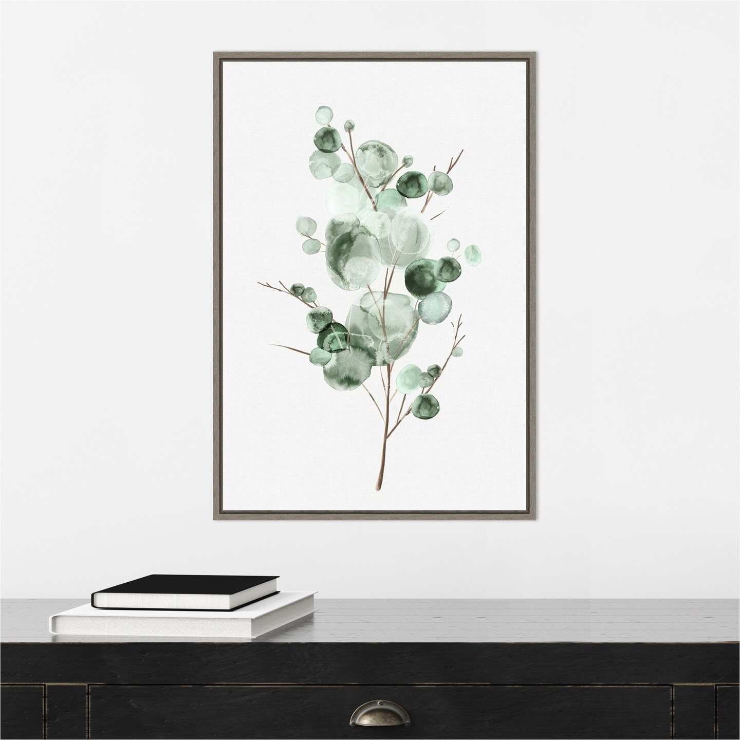 Tender Sprout I (Eucalyptus) by Eva Watts Canvas Art Framed