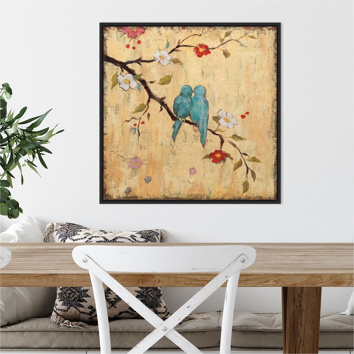 Love Birds II by Katy Frances Canvas Wall Art Print Framed