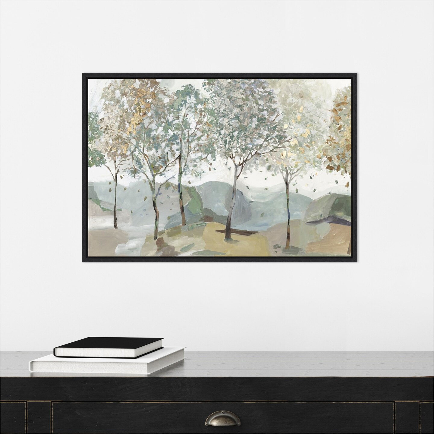 Breezy Landscape Trees I by Allison Pearce Canvas Wall Art Print Framed
