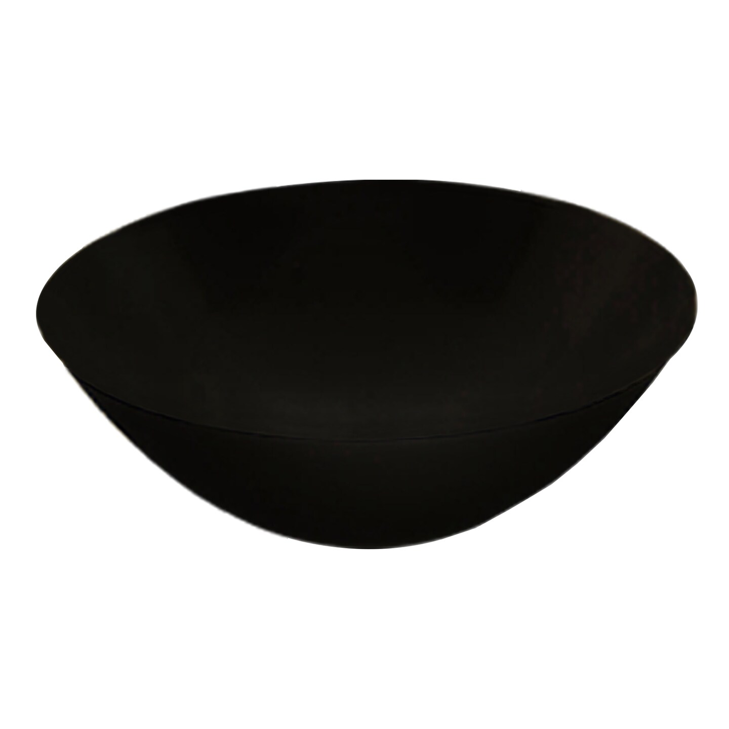 Solid Black Organic Round Disposable Plastic Bowls - 100 Ounce (24 Bowls)