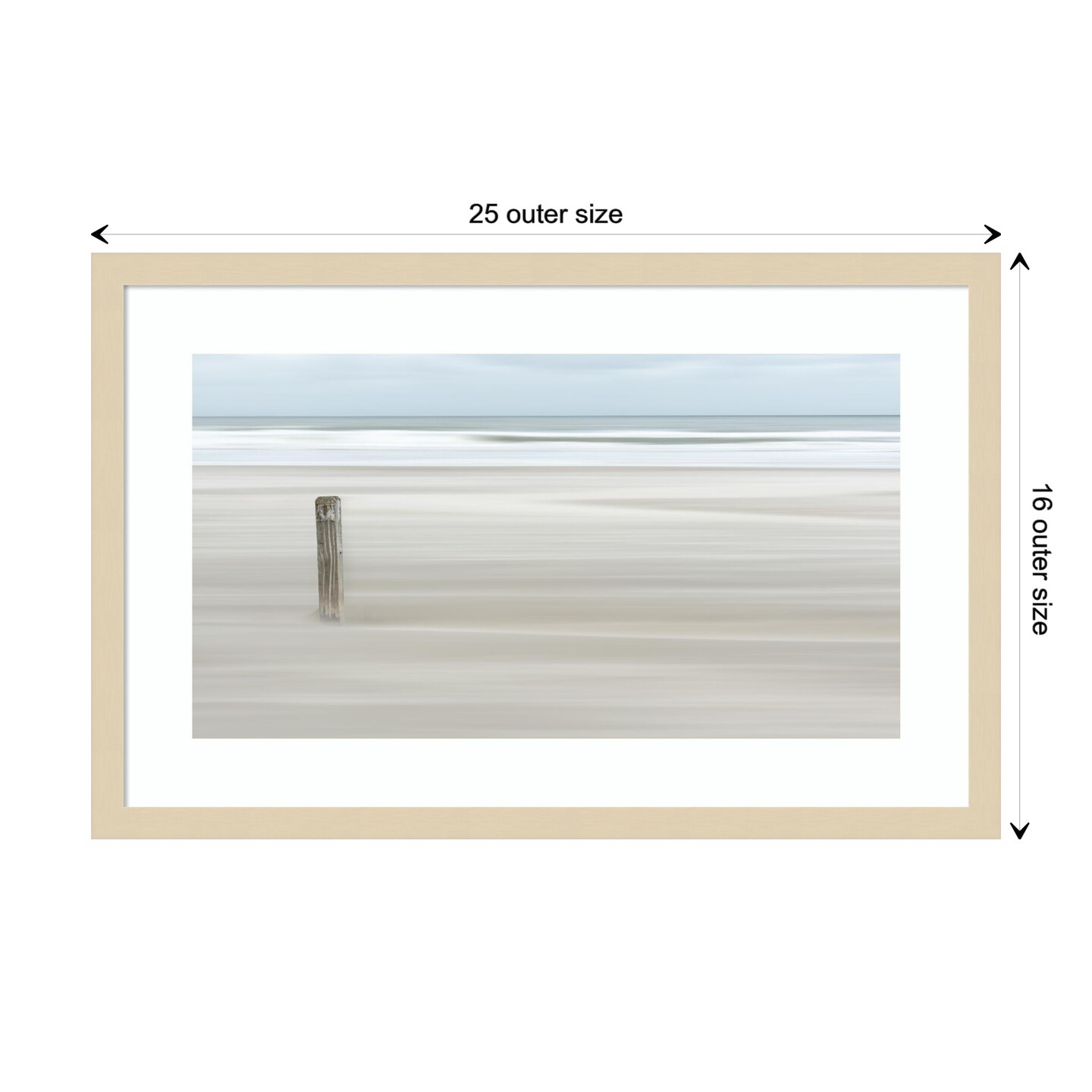 Steadfast Shoreline by Greetje van Son Wood Framed Wall Art Print