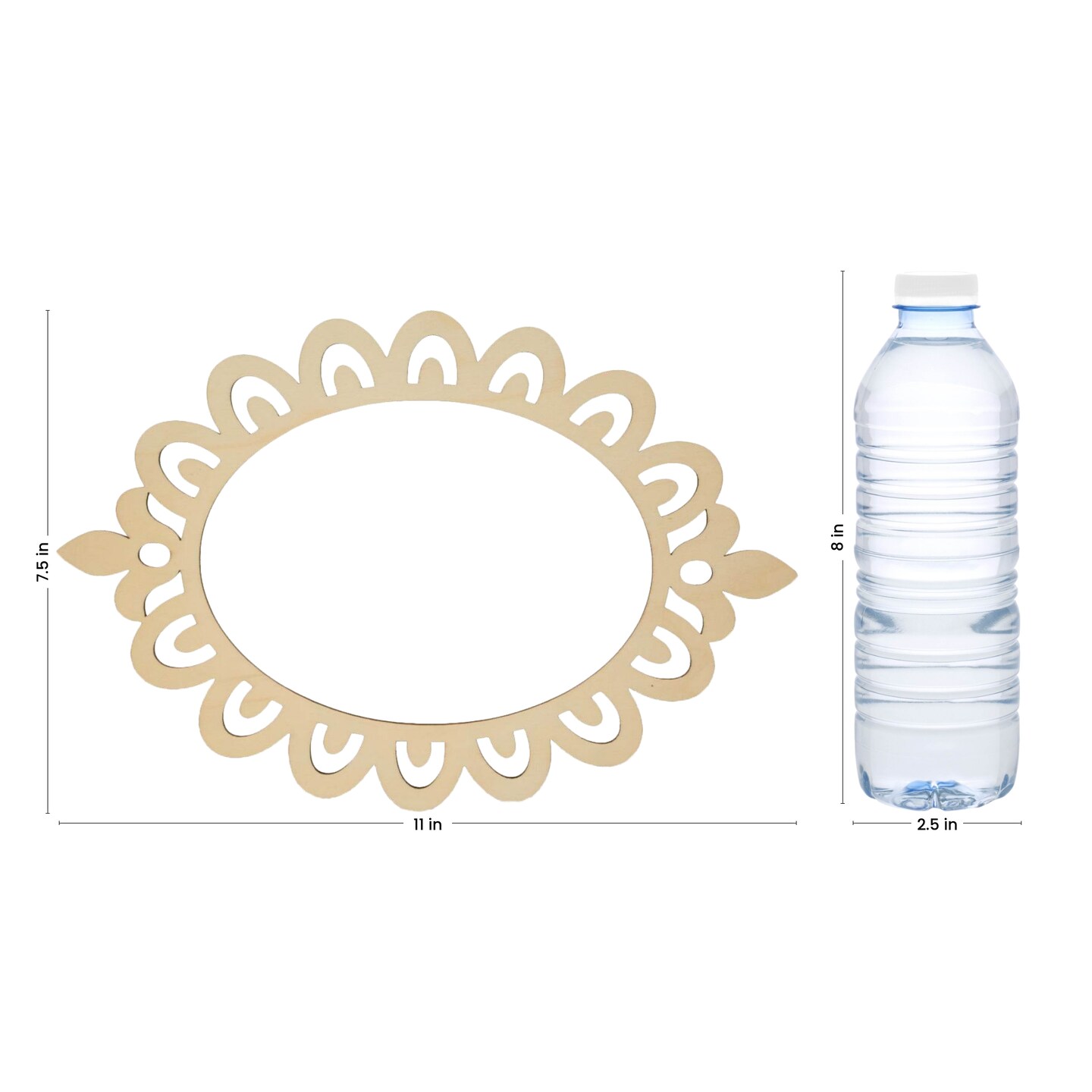 Oval-shaped Wooden Picture Frames, 7-7/16" by 11", 3/16" Thick | Woodpeckers