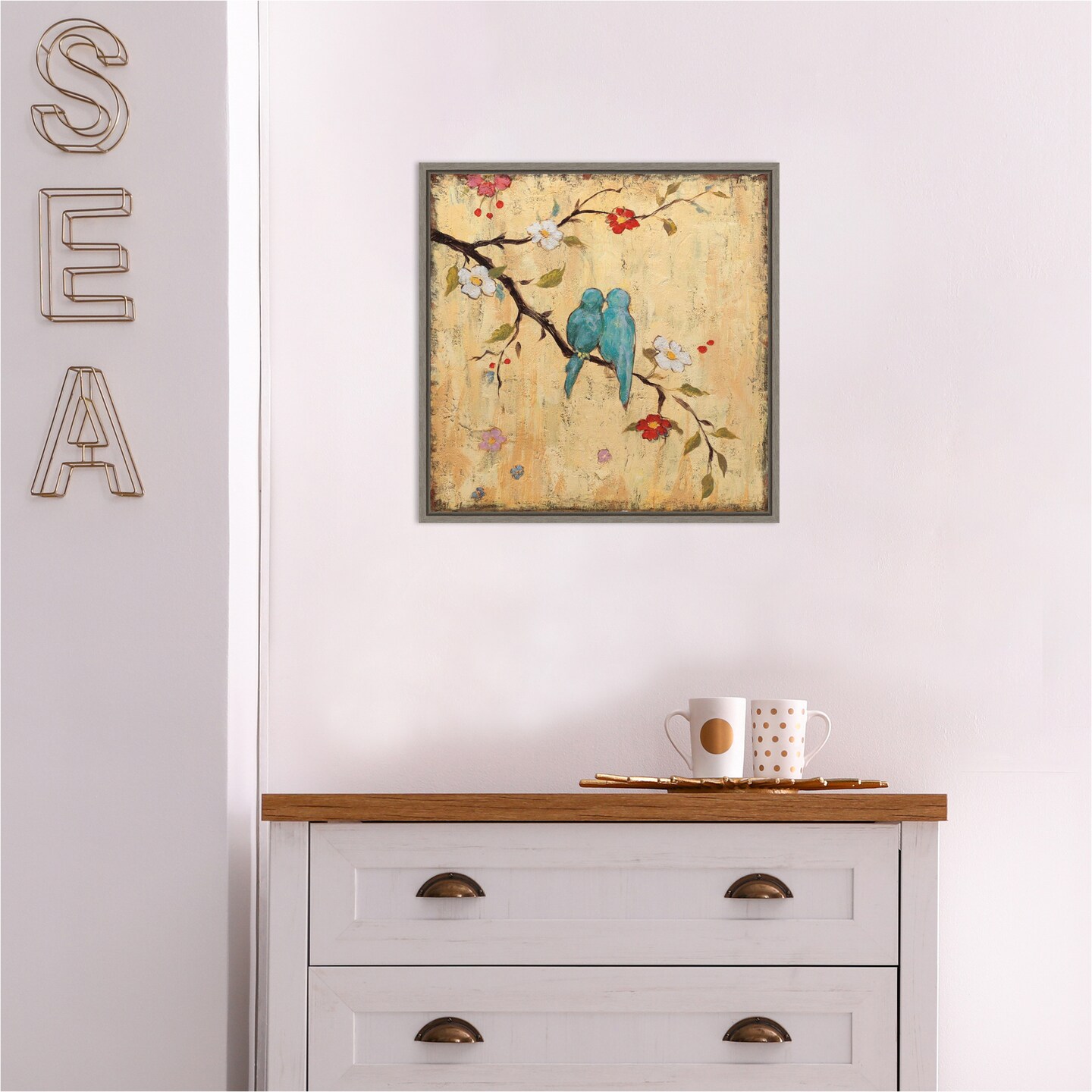 Love Birds II by Katy Frances Canvas Wall Art Print Framed