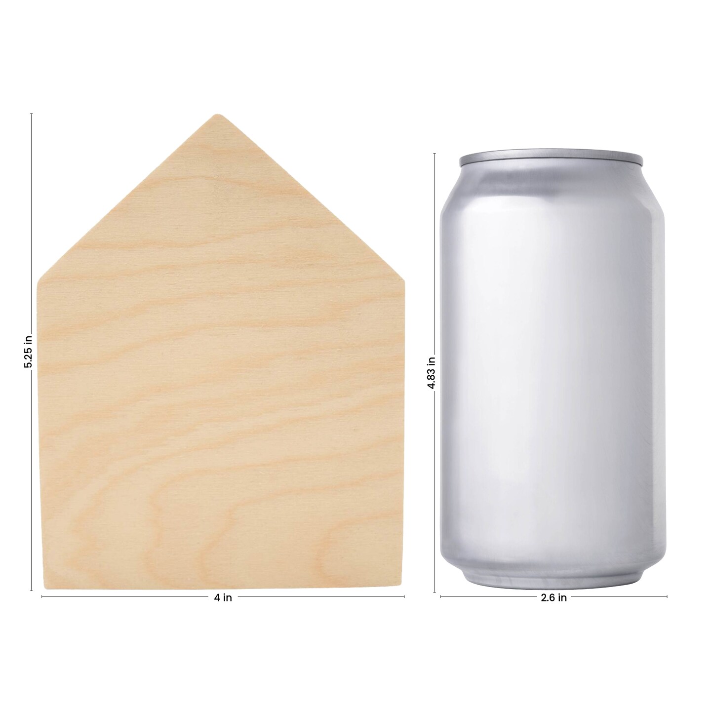 House Tiered Tray Decor 51/4", Chunky Blank Wooden Sign Crafts Woodpeckers Seasonal Decor