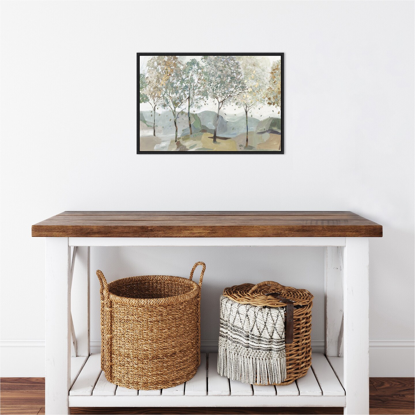 Breezy Landscape Trees I by Allison Pearce Canvas Wall Art Print Framed