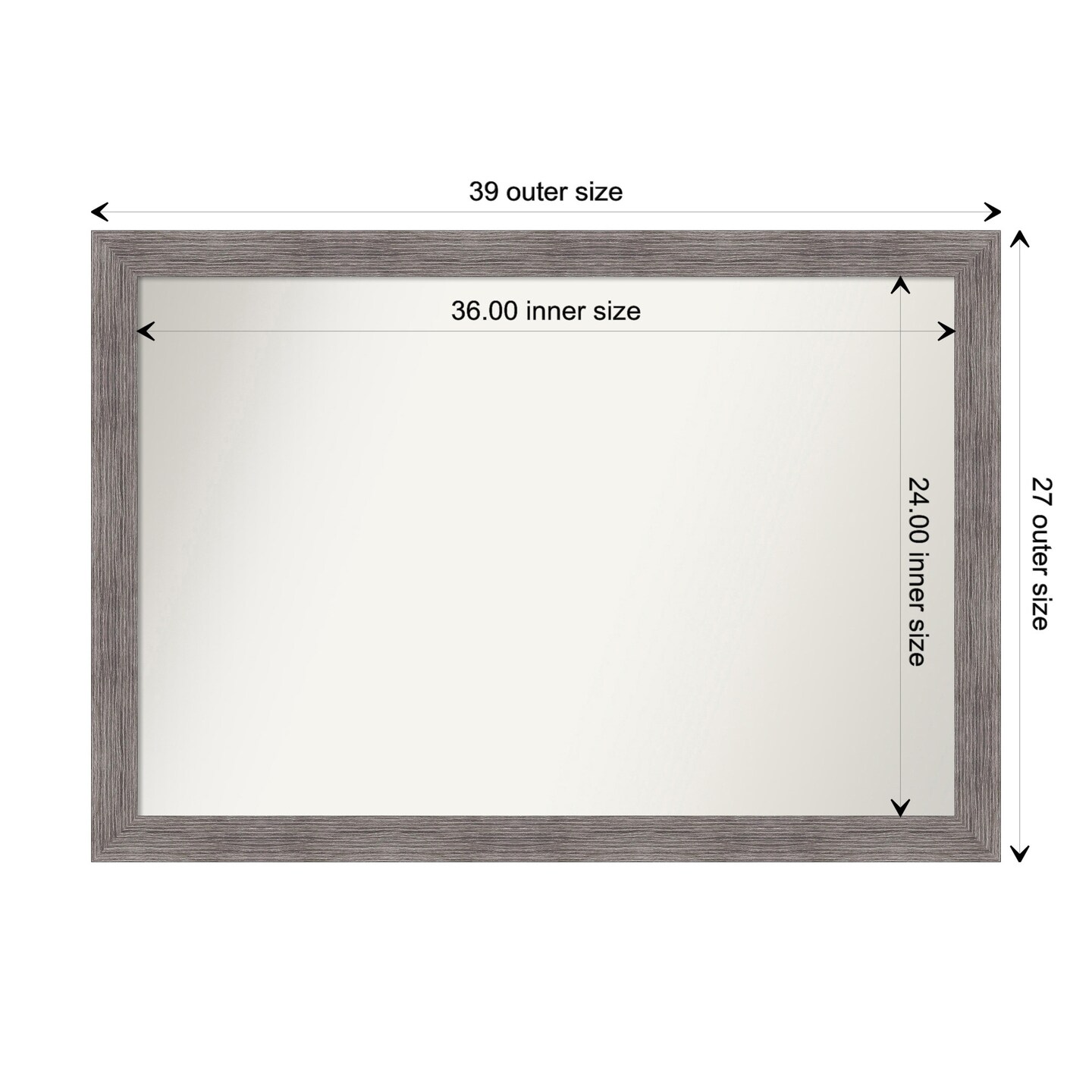 Amanti Art Non Beveled Wall Mirror Pinstripe Plank Grey Narrow Frame amanti-art-non-beveled-wall-mirror-pinstripe-plank-grey-narrow-frame