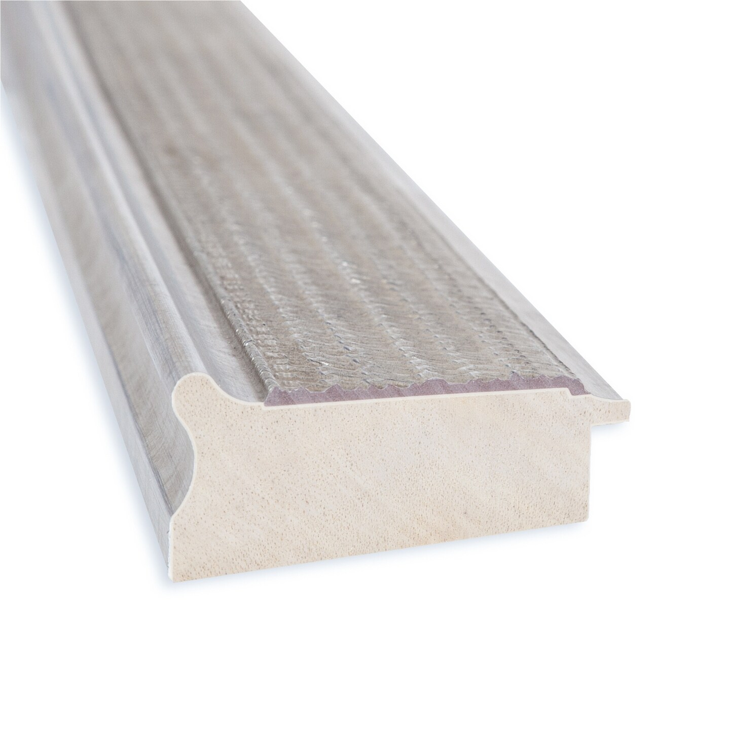 Amanti Art Non-Beveled Wood Wall Mirror, Trellis Silver Frame