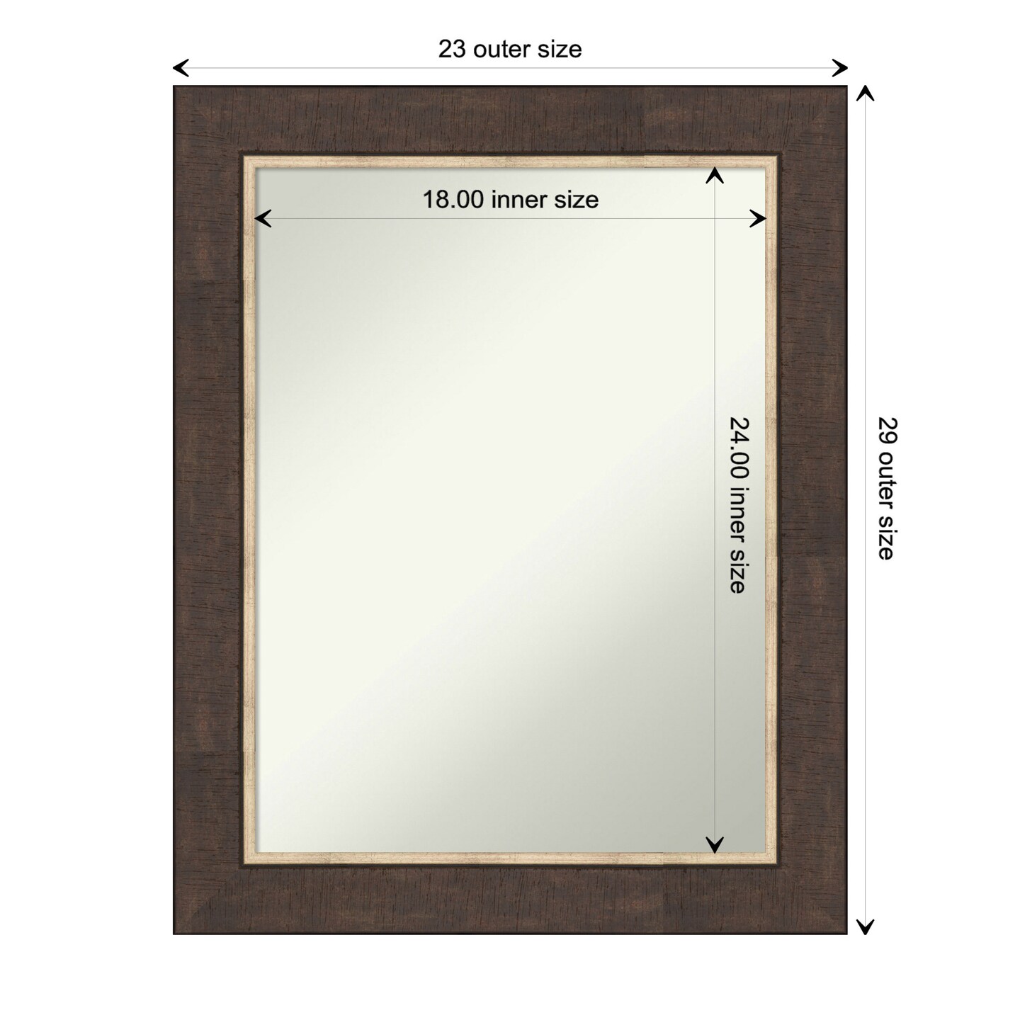 Amanti Art NonBeveled Wall Mirror, Lined Bronze Frame Michaels