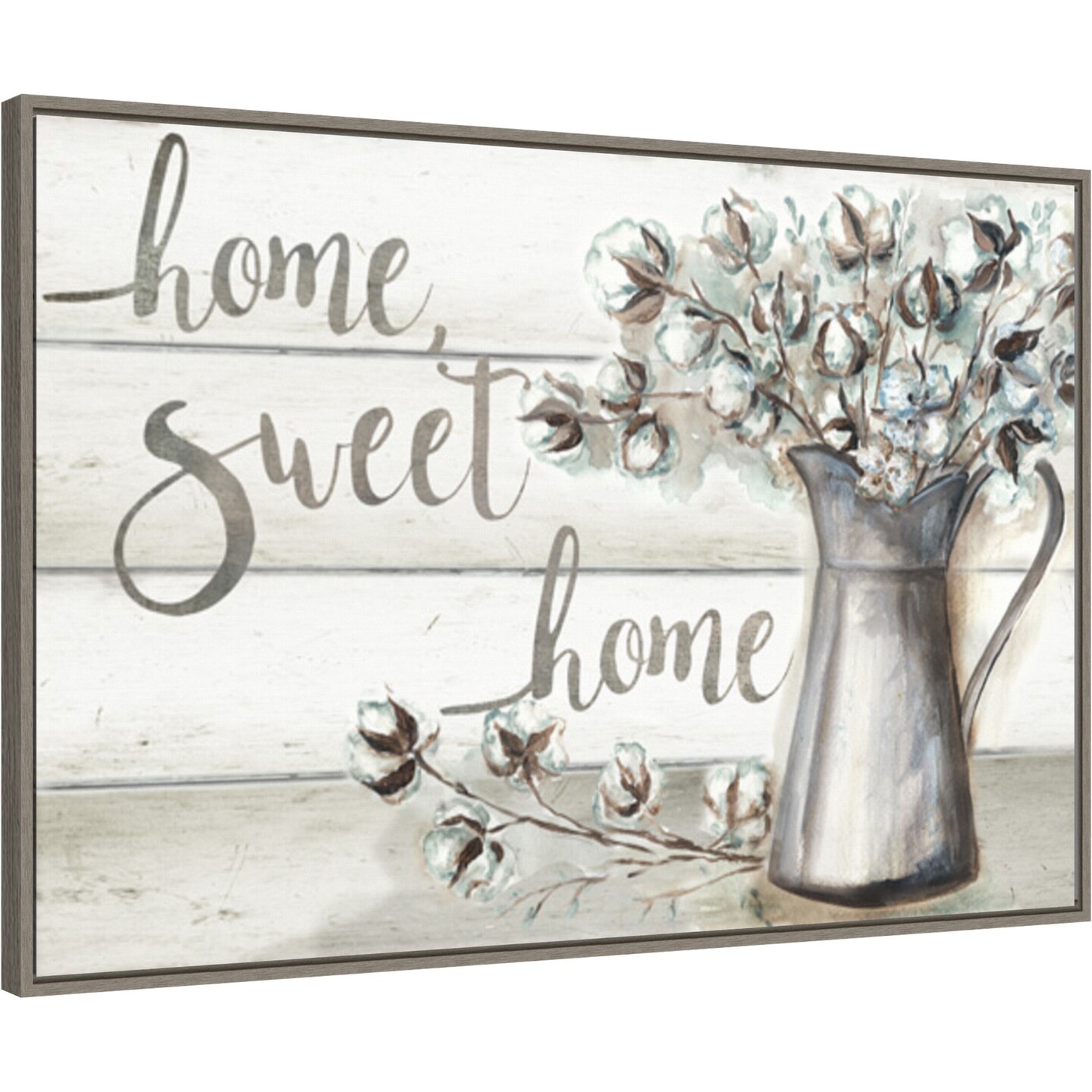 Farmhouse Cotton Home Sweet Home by Tre Sorelle Studios Canvas Wall Art Print Framed