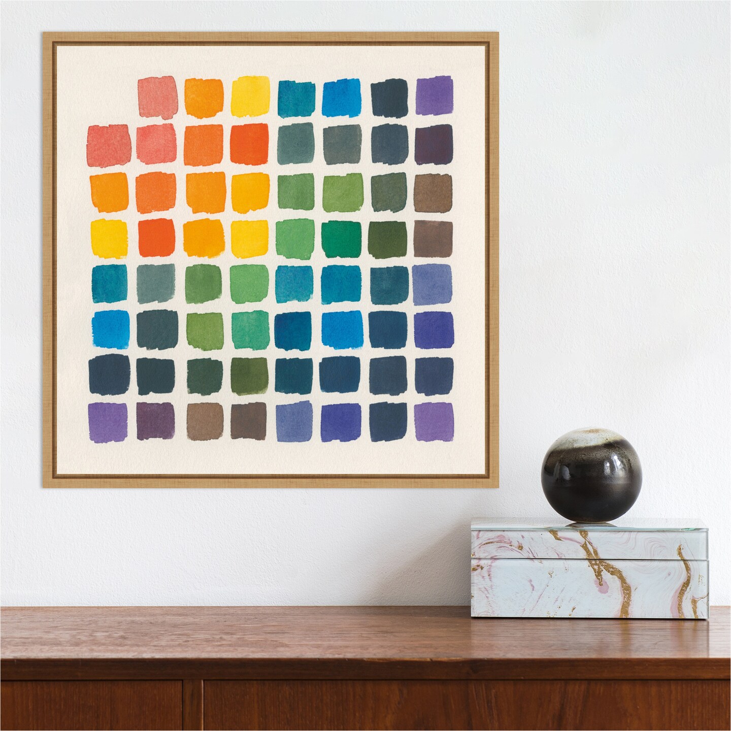 Color Chart by Wild Apple Portfolio Canvas Wall Art Print Framed