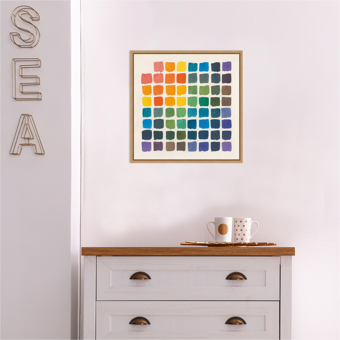 Color Chart by Wild Apple Portfolio Canvas Wall Art Print Framed