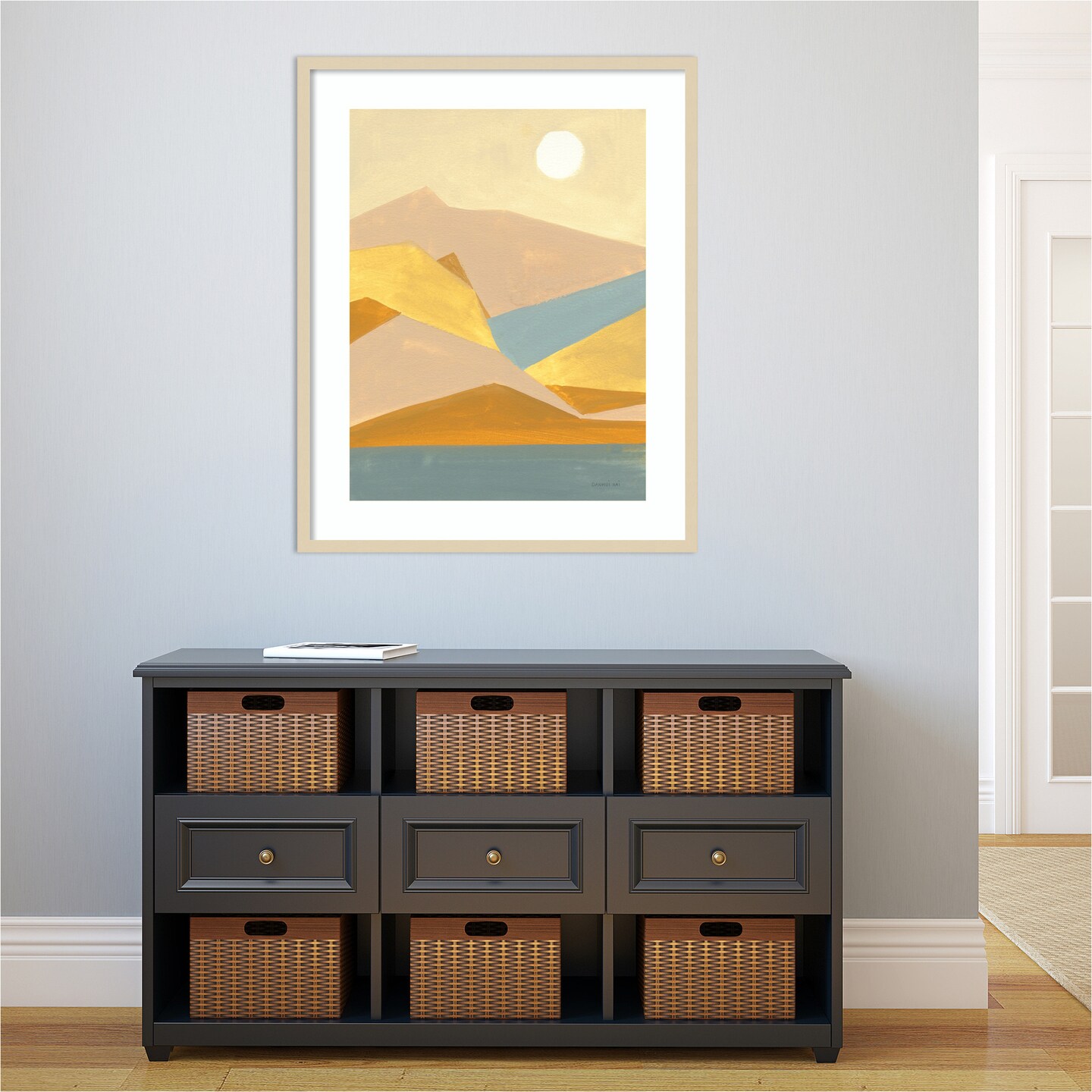Retro Abstract I Southwest Mountains by Danhui Nai Wood Framed Wall Art Print