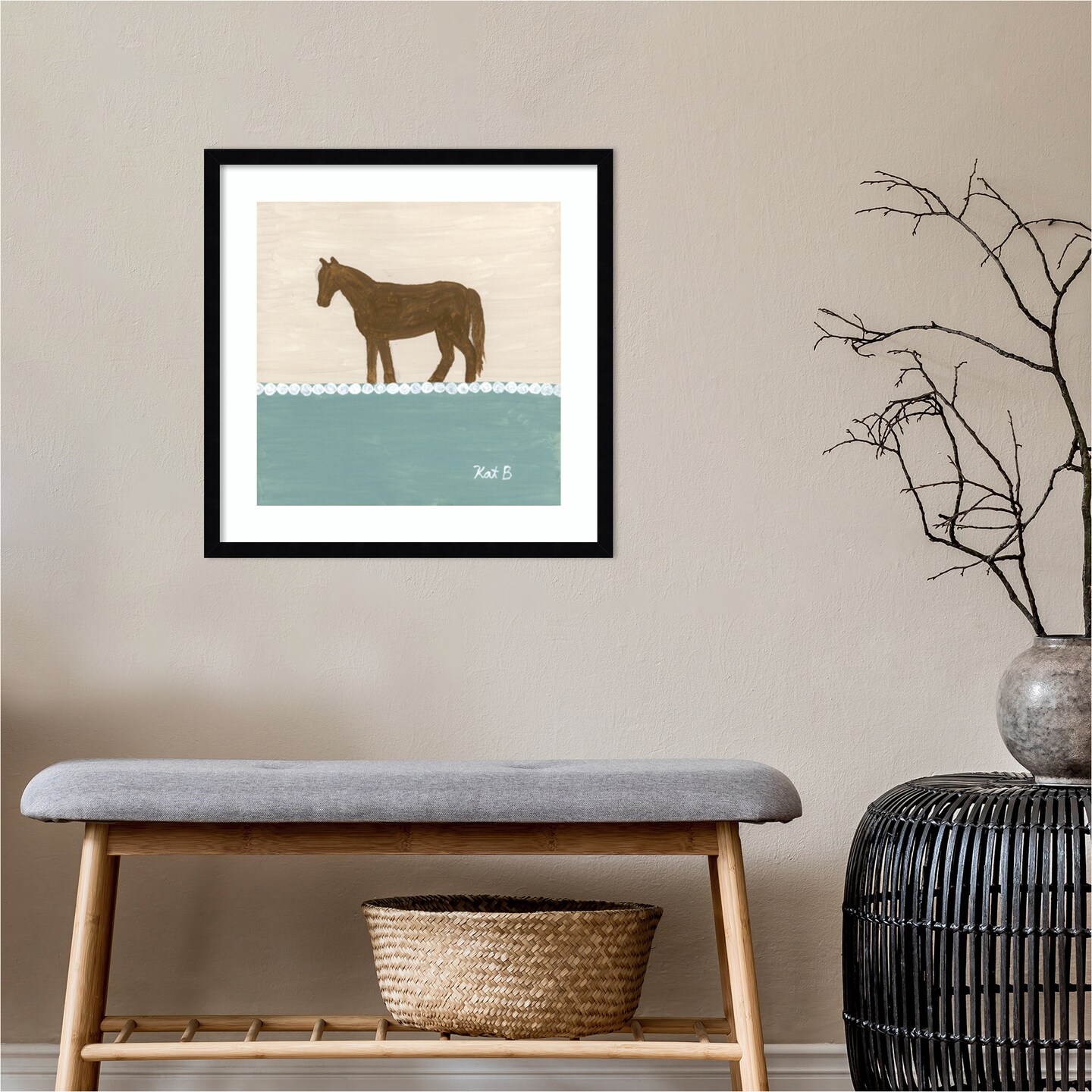 Other Land I by Melissa Wang Wood Framed Wall Art Print | Framed Art ...