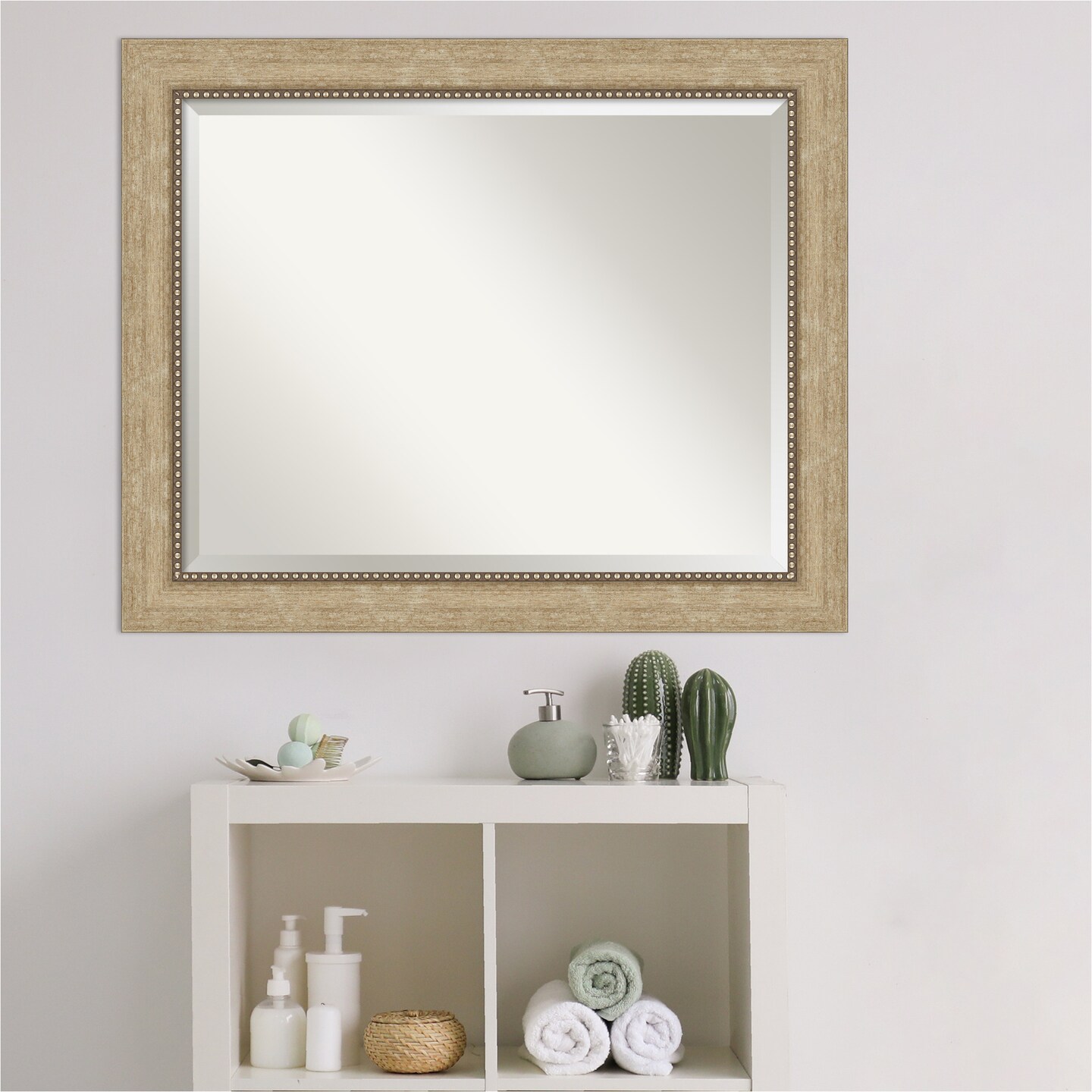 Beveled Bathroom Wall Mirror, Astor Frame