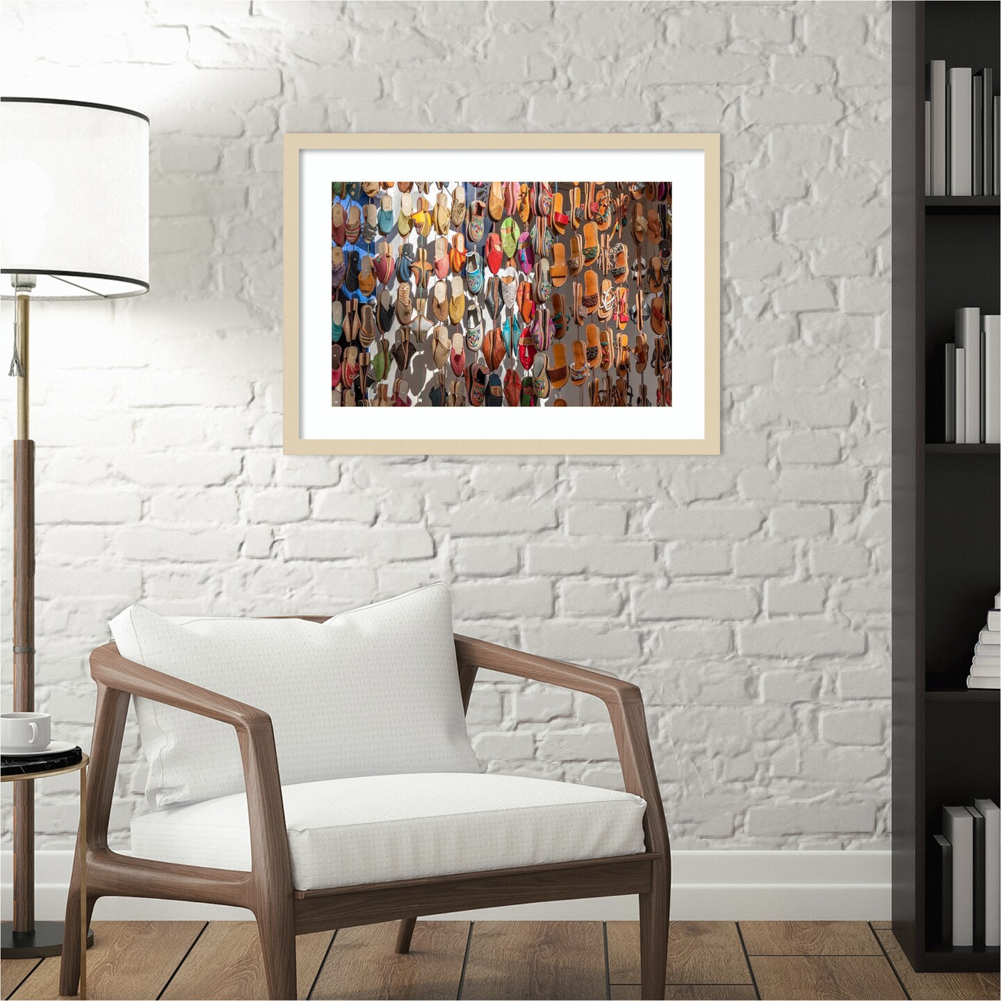Moroccan Sandals by Richard Silver Wood Framed Wall Art Print