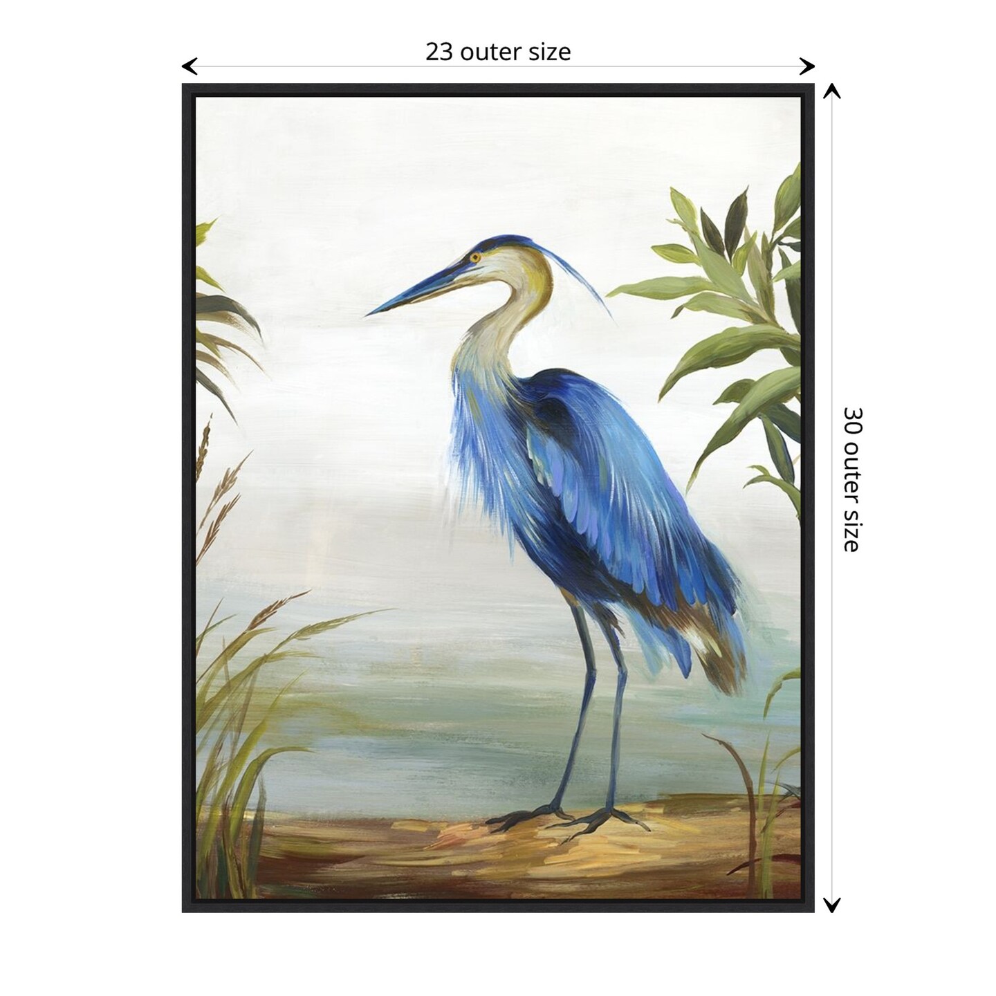 Blue Heron by Aimee Wilson Canvas Wall Art Print Framed