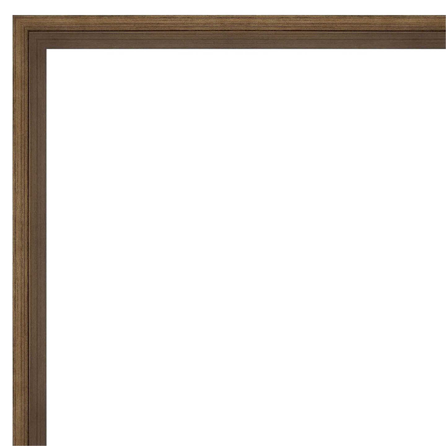 Amanti Art Non-Beveled Wood Wall Mirror, Lucie Black Frame