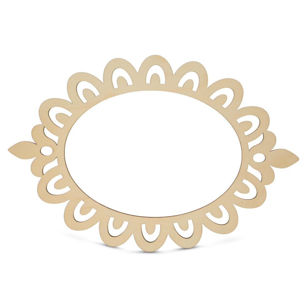 Oval-shaped Wooden Picture Frames, 7-7/16" by 11", 3/16" Thick | Woodpeckers