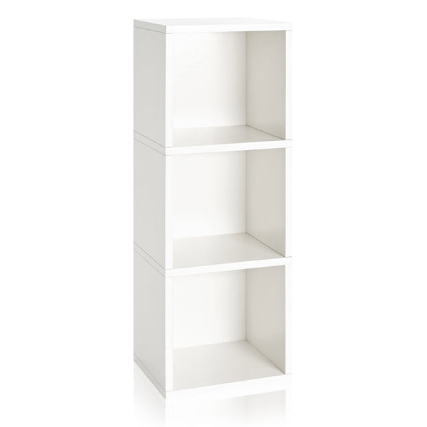 Way Basics 3-Cube Bookcase, White