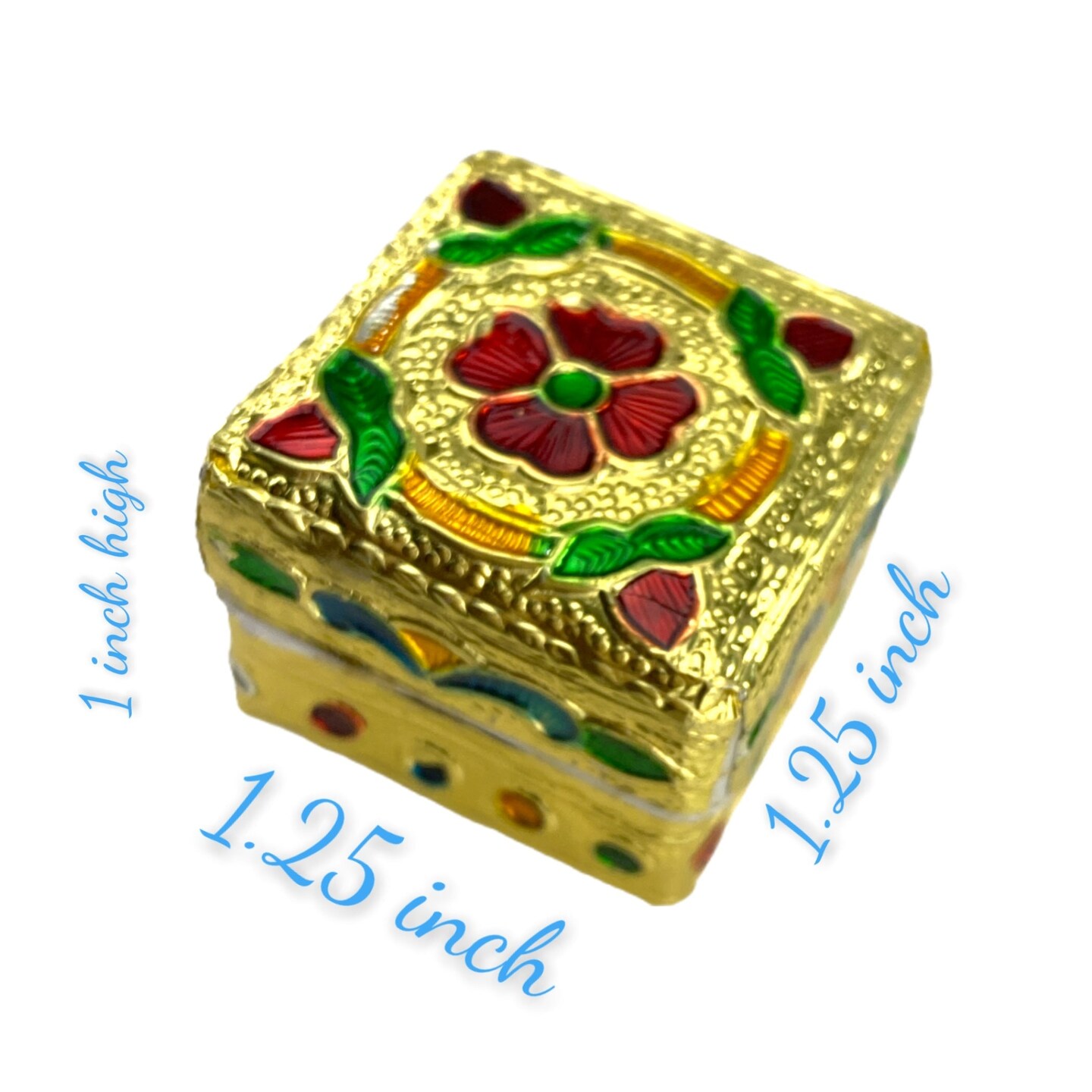 Small Golden Kumkum Holder, Jewellary Box, Pooja Return Gift, Navrathri