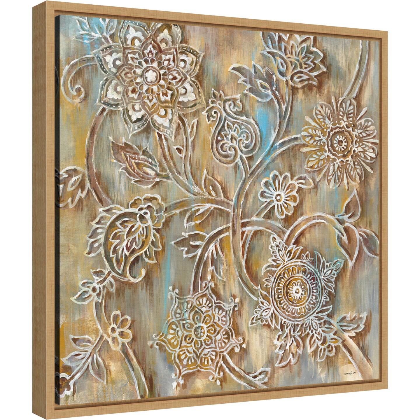 Henna Crop by Danhui Nai Canvas Wall Art Print Framed