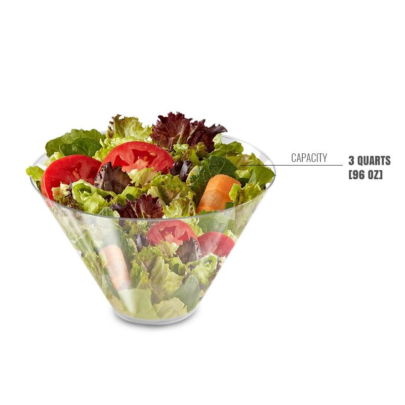 96 oz. Clear Round Plastic Serving Bowls (24 Bowls) Plastic Bowls