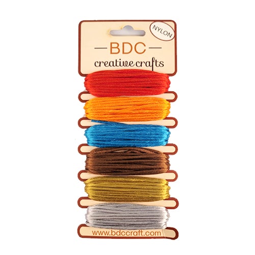 Hemptique Nylon Cord Card Set Eco Friendly Sustainable Naturally Grown Jewelry Bracelet Making Paper Crafting Scrapbooking Bookbinding Mixed Media Crocheting Macrame Seasonal Holiday Gift Wrapping Outdoor Gardening
