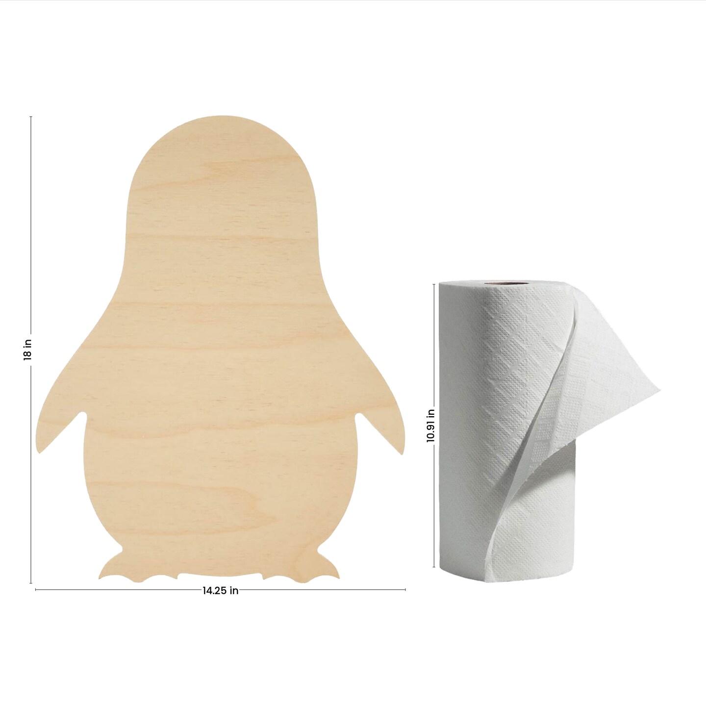 Wooden Penguin Cutout, Multiple Sizes Available, Unfinished for Christmas &#x26; Decor| Woodpeckers Crafts