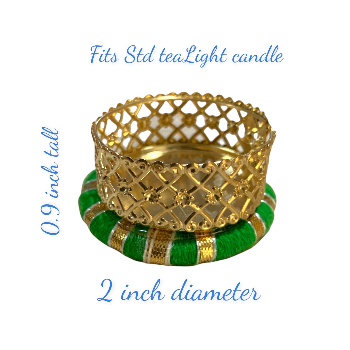 4 Cttealight Candle Holders, Diwali Decorations, Boho Decor, Tea