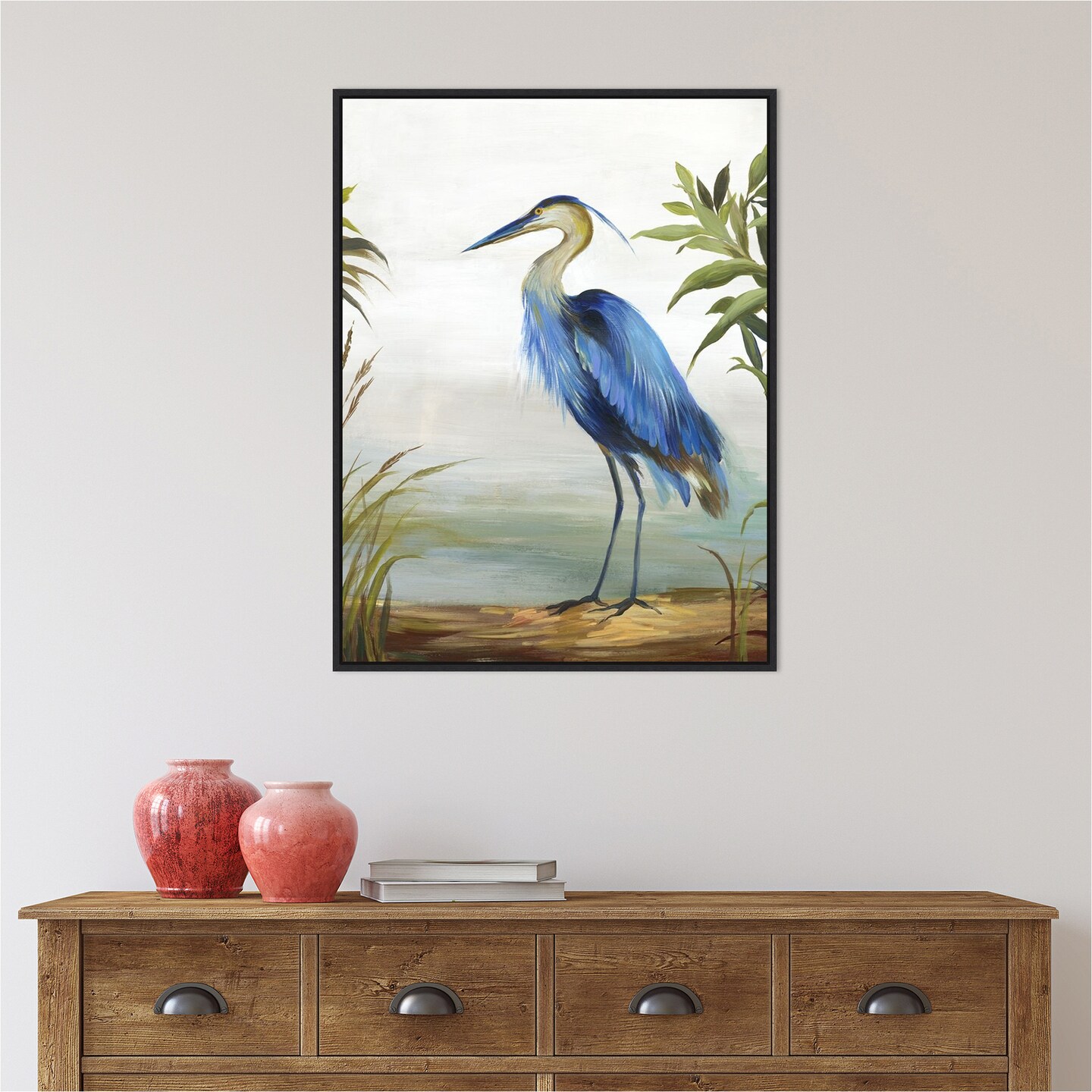 Blue Heron by Aimee Wilson Canvas Wall Art Print Framed