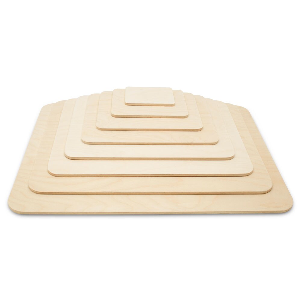 Wood Rectangle Plaque , 1/4 Thick Rounded Edged Blank Wood Sign | Woodpeckers