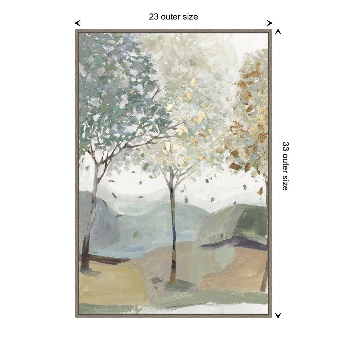 Breezy Landscape Trees III by Allison Pearce Canvas Wall Art Print Framed