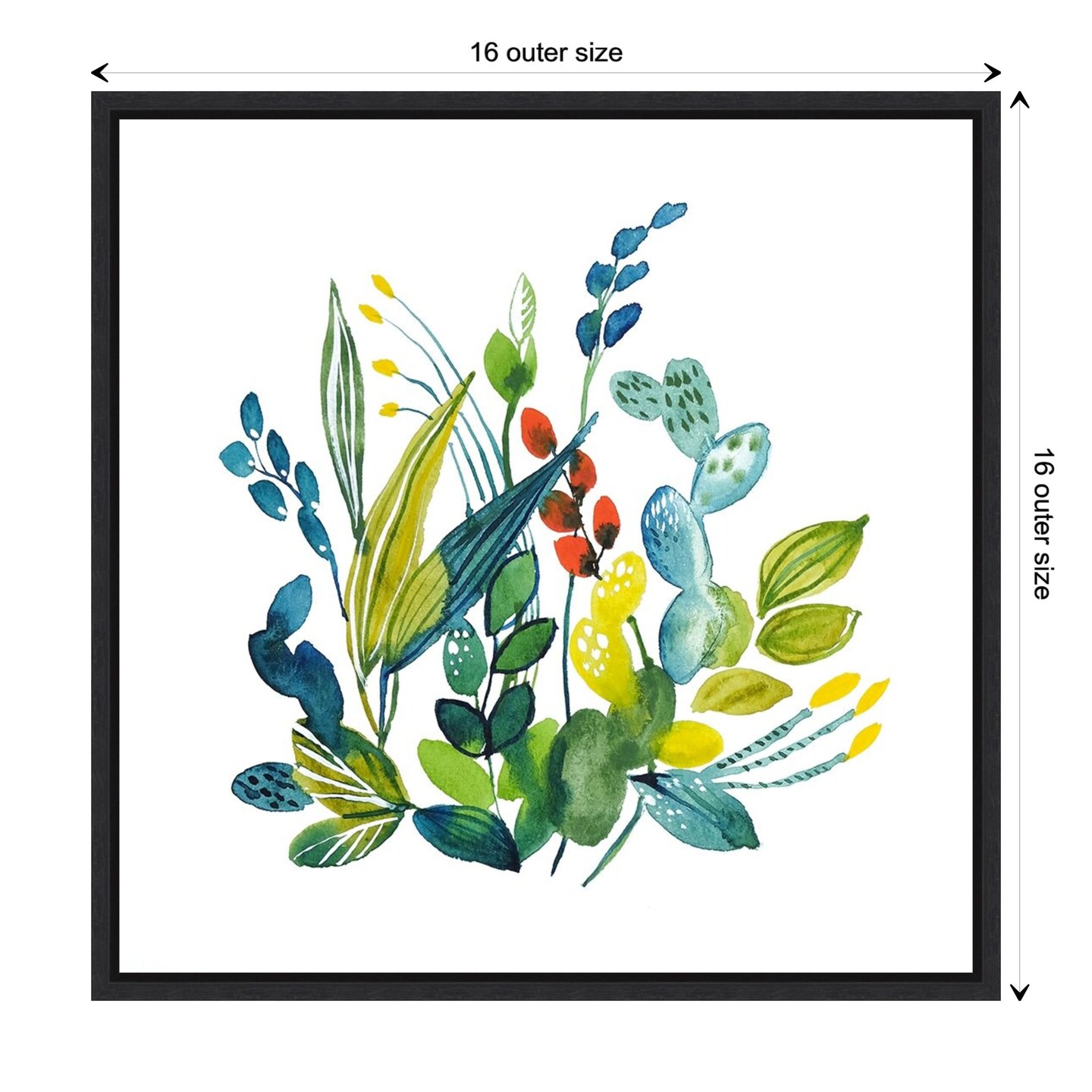 English Garden Flowers 2 by Lesia Binkin Canvas Wall Art Print Framed
