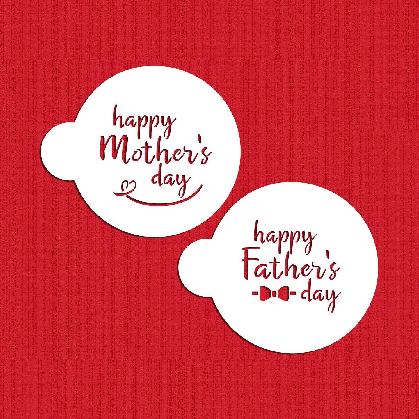 Happy Mother's and Father's Day Cookie Stencil | C1057 by Designer Stencils | Cookie Decorating Tools |