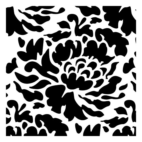 Large Dahlia Embossing 12 x 12 Stencil | FS078 by Designer Stencils | Reusable Stencils for Painting |
