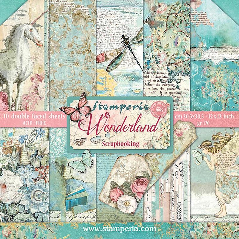 Wonderland 12x12 Paper Pad - Stamperia