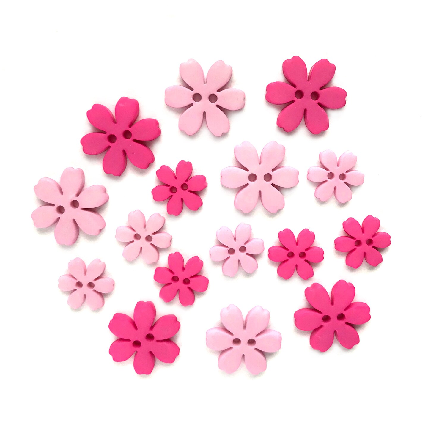 Buttons Galore and More Flower Shaped Novelty Buttons for Sewing & Craft - 48 Buttons