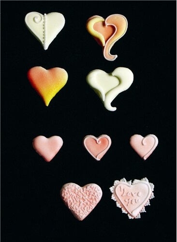 Mini Hearts 3-Dimensional Cake Stencil | C026 by Designer Stencils | Cake Decorating Tools |