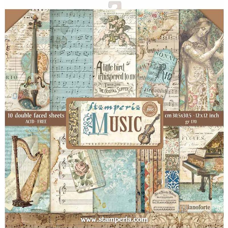 Music 12x12 Paper Pad - Stamperia