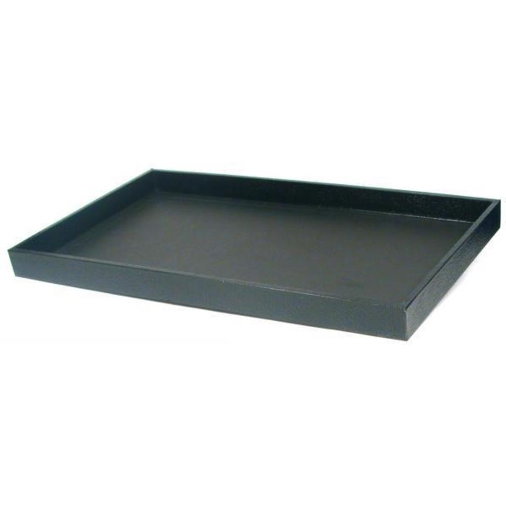 6 Black Faux Leather Jewelry Display Trays Showcase Displays