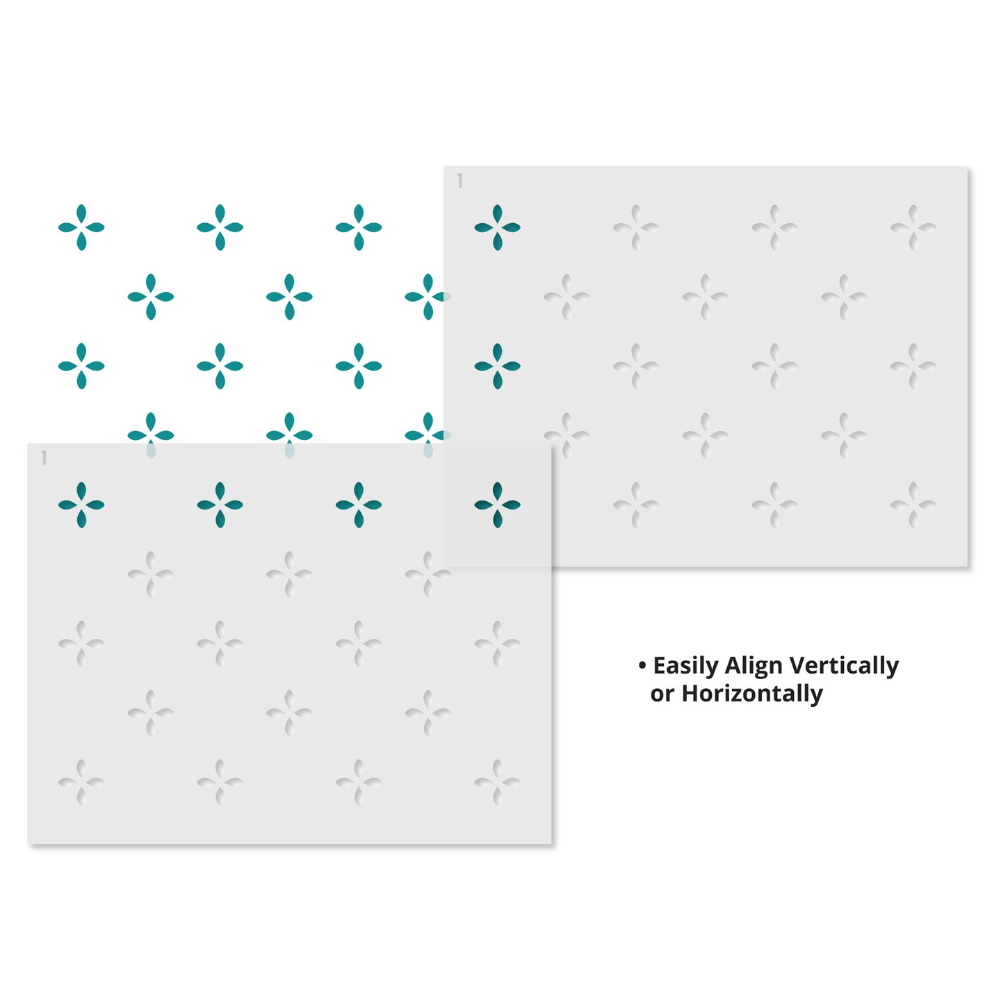 Petite Design Wall Stencil | 1266 by Designer Stencils | Pattern Stencils | Reusable Stencils for Painting | Safe &#x26; Reusable Template for Wall Decor | Try This Stencil Instead of a Wallpaper | Easy to Use &#x26; Clean Art Stencil Pattern